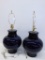 2 Navy Cookie Jar Lamps, 28