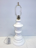 Matte White Finial Lamp, 29