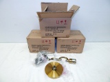 3 Antique Brass Finish Single Light Pendant Kits - In Box
