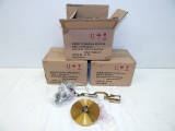 3 Antique Brass Finish Single Light Pendant Kits - In Box