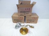 3 Antique Brass Finish Single Light Pendant Kits - In Box