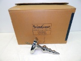 2 Large Nickle Finish Finials - In Box