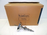 2 Large Nickle Finish Finials - In Box