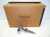 2 Large Nickle Finish Finials - In Box