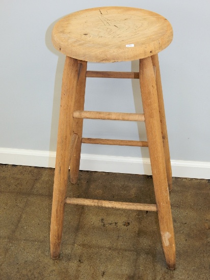 Primitive Tall Wooden Stool