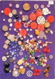 Approx. 100 Loose Buttons - Mostly Glass