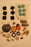 Large Lot Embelishments; Buttons; Mother Of Pearl Collar Stay
