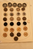 Vintage Carded Buttons - Includes Metal Etc.