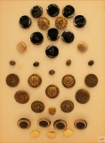 Vintage Carded Buttons - Includes Metal & Glass Etc.