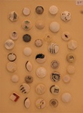 Vintage Carded Buttons - Includes Opaque
