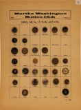 Vintage Carded Buttons - Includes Martha Washington Button Club Page 3