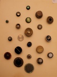 Vintage Carded Buttons - Includes Mother Of Pearl Etc.