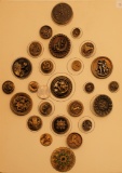 Vintage Carded Buttons - Includes Hunting Dogs, Dragons Etc.