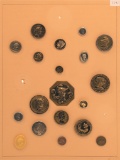 Vintage Carded Buttons - Includes Cleopatra, Other Faces