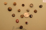 Vintage Carded Buttons - Includes Enameled