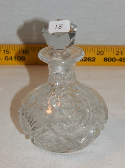 Cut Glass Perfume Bottle - Hawkes