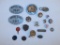 Misc. Pin Backs, Buttons, 2 Pepsi-Cola Tags Etc.