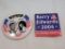Political Buttons - Kerry Edwards 2004, Jerry Brown Linda Ronstadt