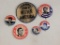 Political Buttons - 6 Kennedy, 1 Is A Flasher