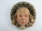 Old Plaster Relief Of Girl W/ Original Paint