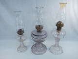 3 Old Oil Lamps - Swirl, 17½