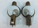 2 Vintage Electric Railroad Passenger Car Lights