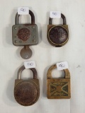 4 Misc. Locks - 1 W/ Key, Shurloc, Master Etc.