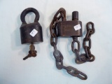 Iron Lock & Chain; Segal Lock & Key