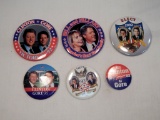 Political Buttons - 6 Clinton