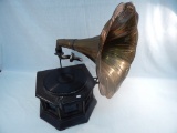 Sonata Gramophone W/ Morning Glory Horn - As Found & Not Working