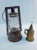 Rayo Kerosene Lamp; Brass Hanging Lamp