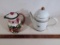 Noritake Pheasant Teapot; Dept. 56 Holiday Coffee Server