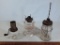Old Nut Chopper; Glass Finger Lamp; Glass Jar Mixer