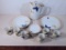 Nippon Butterfly China Set, Hot Cocoa Pot, 3 Plates, Serving Plate, 6 Cups