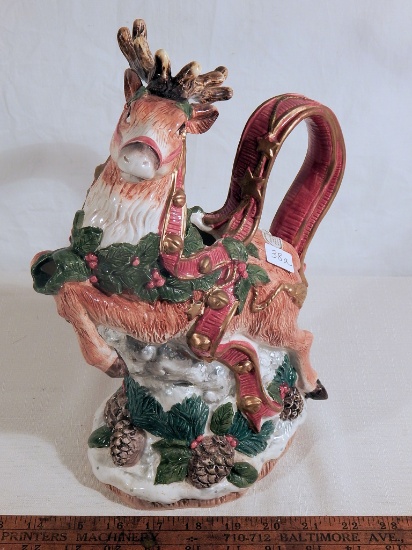 Fitz & Floyd Reindeer Pitcher