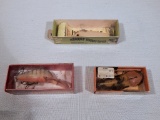 3 Vintage Fishing Lures - In Boxes