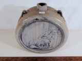 Salt Glazed Jug W/ Bears & Trees - Whites Stoneware, Utica NY, 10