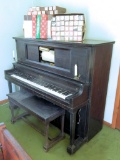 Packard Player Piano & Bench W/ Player Rolls - Electric, We Cannot Get It T