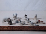 10 Misc. Mini Animal Figures - Dog, Bear, Elephant Etc.