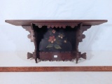 Old Wooden Hand Painted Clock Shelf - 6¾