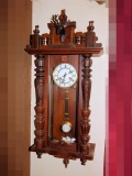 Vintage Clock W/ Stag Topper