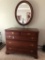 5-drawer Pennsylvania House Mahogany Chest W/ Oval Mirror - 42