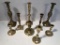 9 Nice Brass Candlesticks
