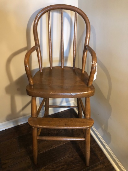 Antique Bent Back Youth Chair