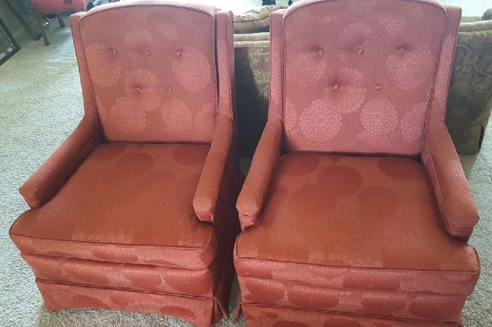 Pair Custom Upholstered Chairs