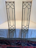 Pair Leaded & Beveled Glass Panels - 57