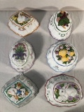 6 Hand Painted Molds - 1980s