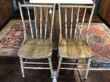 2 Antique Wooden Chairs