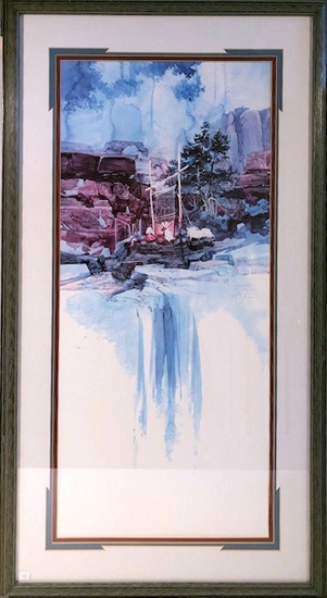 Michael Atkinson Monotype - Santa Fe Weaver, Pencil Signed, Framed W/ Glass