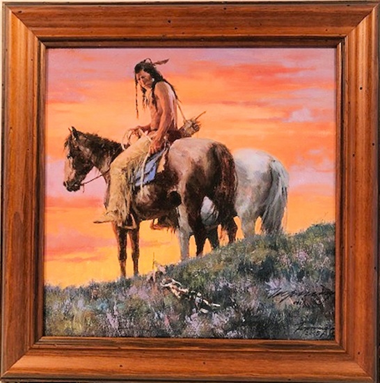Howard Terpning Giclée Canvas - Sign Along The Trail, 2005,artist Signed &